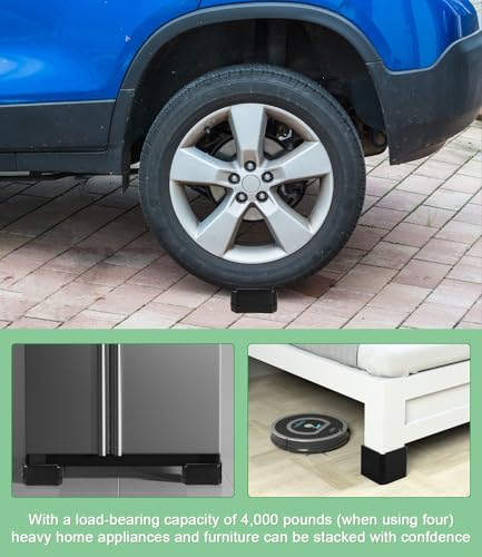 Miniatura 8 de Vuxava Elevadores Ajustables Para Muebles, Elevadores Resistentes Para Sofá Y Mesa 4 Uds, Altura Regulable 7,5 11 Cm, Antideslizantes, Soporta 1800 Kg Patas Para Cama, Escritorio, Lavadora