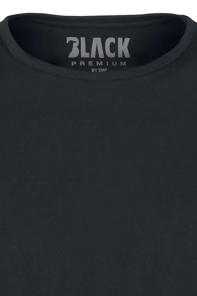 Black Premium by EMP Hombre Pack de Dos Mangas largas Negras