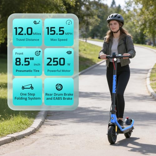 Image of Gotrax Electric Scooter for Adult,8.5 inch Tire,12 Mile & 15.5Mph by 250W Motor