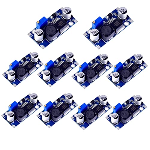 LAOMAO XL6009 DC-DC Boost Converter Module, DC 3-32V a 5-35V 4A Adjustable Step Up Voltage Regulator Converter Module for Arduino Raspberry DIY Projects tinkering(10 pack)