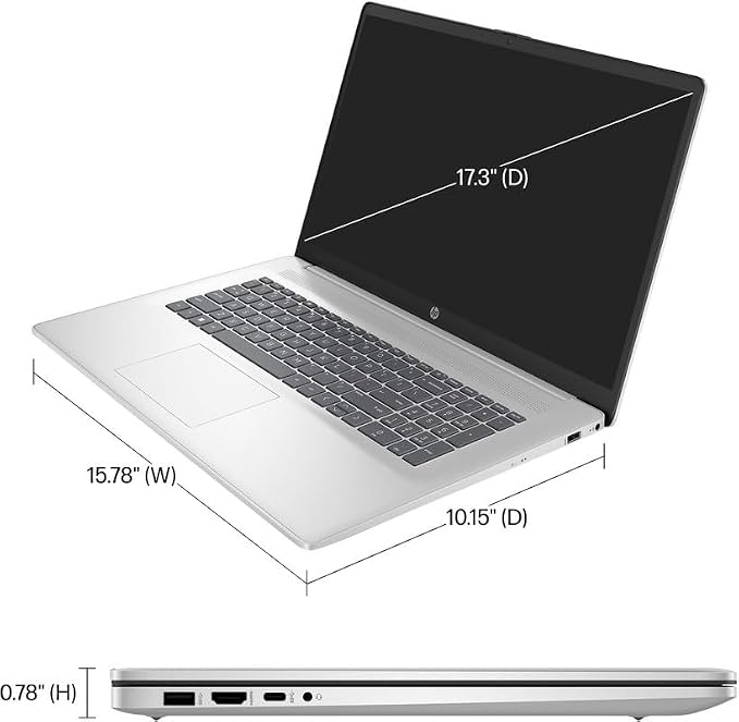 HP 17 Business Laptop 2024 - Pantalla 17.3" FHD IPS, Intel Core i3-1215U, 32GB RAM, 1TB SSD, Win 11 Pro miniatura 9