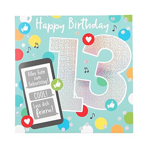 Depesche Zahlenkarte Zum 5. Geburtstag Mit Musik – 15,5x15,5 Cm, Inkl. Umschlag