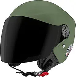 CAPACETE ABERTO PRO TORK NEW LIBERTY 3 ELITE FOSCO VERDE MILITAR TAM. 60 VIS. FUMÊ