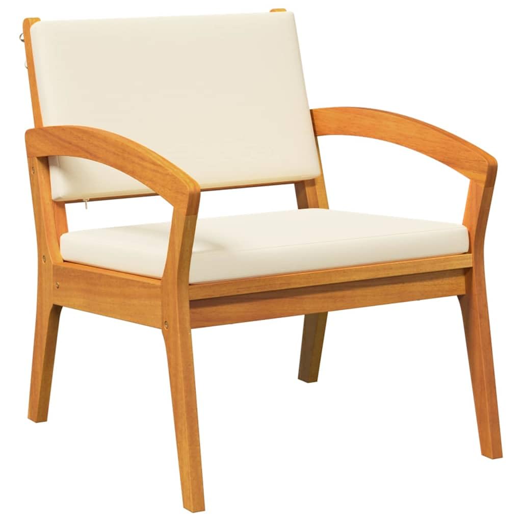 Set da bistrot 3 pezzi con cuscino in poliestere marrone, set esterno da bistrò 3 pezzi marrone, tavolo da bistrot con sedie marrone poliestere mobili da giardino in legno di acacia