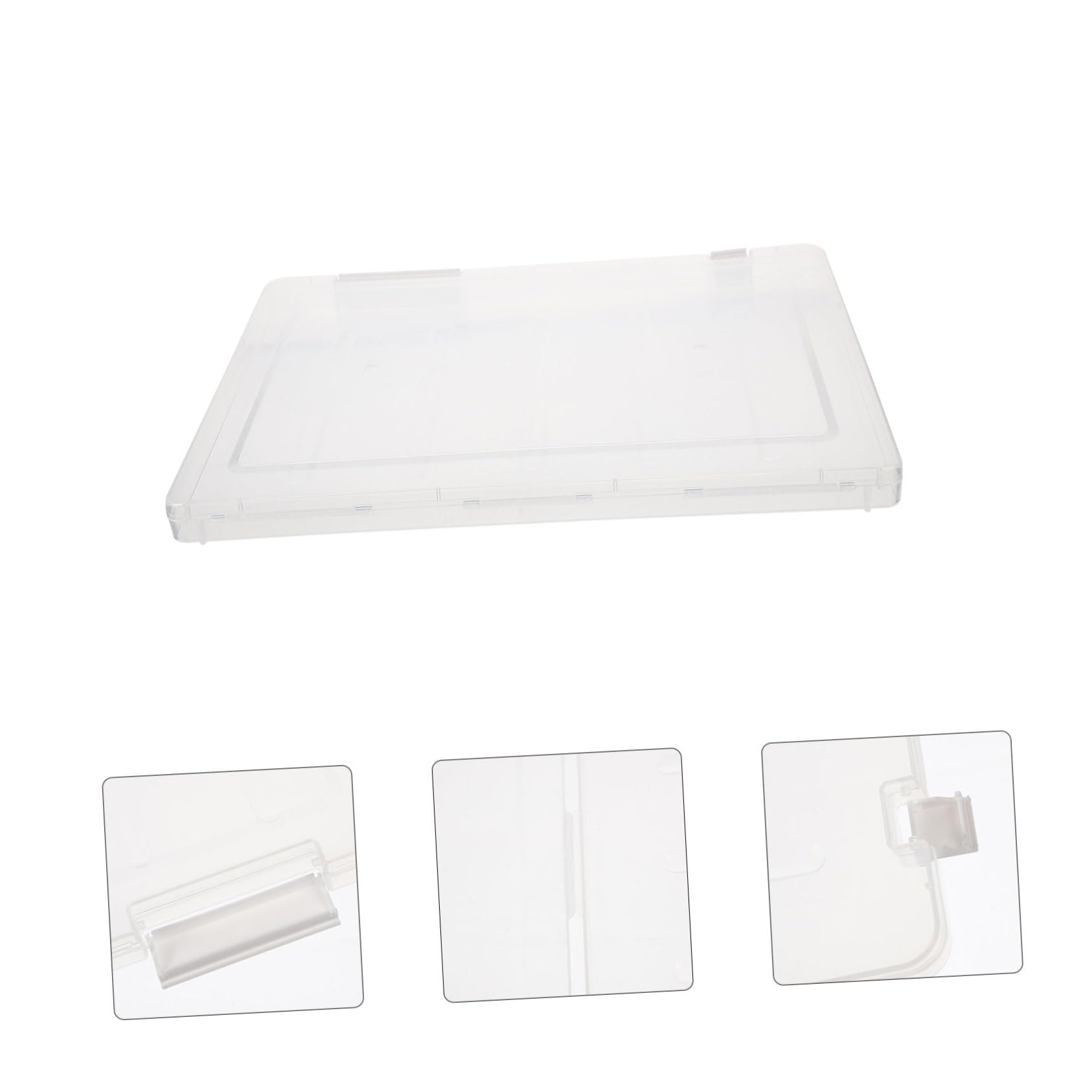 HOMSFOU 5 Stück Transparente Robuste Dokumentenbox mit Deckel Praktische Aufbewahrungsbox für Büro und Zuhause Große Kapazität Sicher Verschließbar Vielseitiger Organizer für Schul und