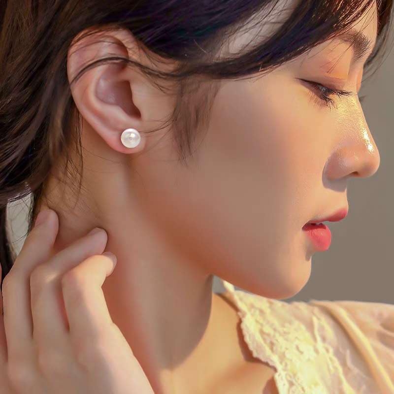 6/8/10/14mm White/Colorful Round Pearl Magnetic Earrings for Women Lightweight Pearl clip-on Earrings Bridal Wedding Jewelry4