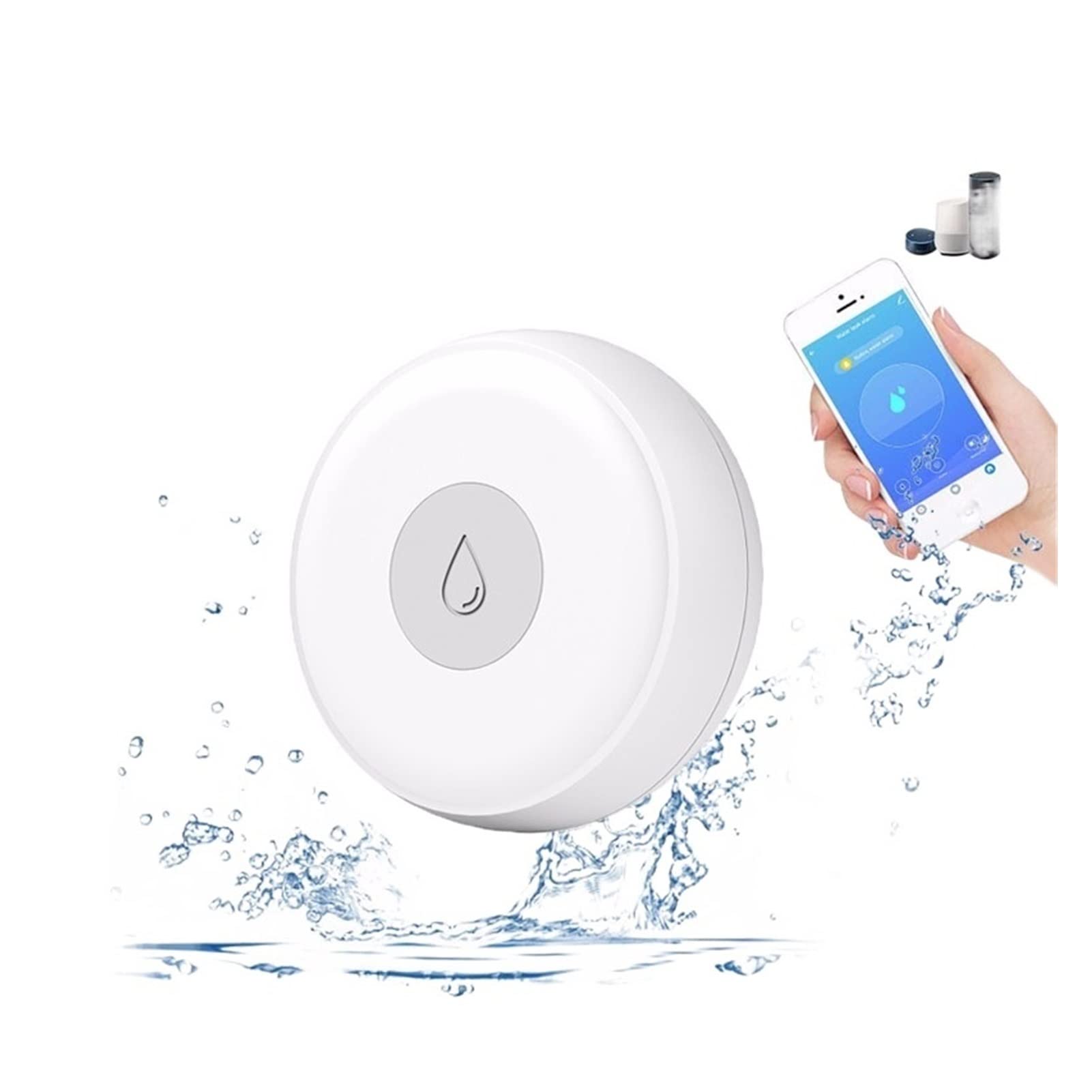 PEHUB Smart Water Valve Water Sensor APP Water Leakage Monitoring Flood Immersion Sensor Work with Automation Tap Valve Wide Range of Uses Kitchen Garden Farm