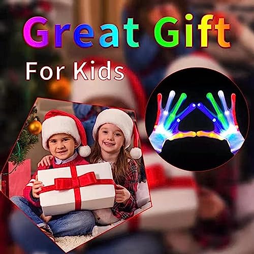 DALEDWN Luvas De Led 5 Cores 6 Modos De Iluminação Luvas Rave Luvas De Dedo Luz Piscando Brinquedos