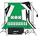 CRAPHY 2000W Photography Studio 4-Socket Softbox Continuous Lighting Kit with Backdrop Stand, 100% Thick Muslin Background (Green,White,Black),45w Lamp,Light Stand,Holder Kit and Portable Bag for Port