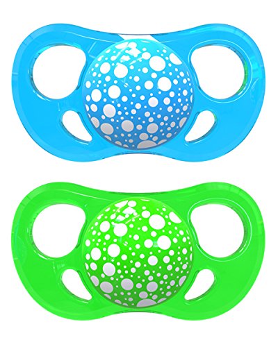 Chupeta Dupla/ 6+M, Prime Baby, Azul/Verde