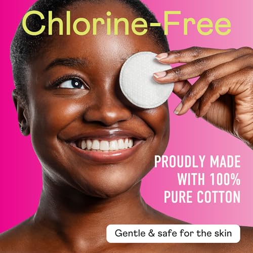 Image of Swisspers Premium Cotton Rounds, Dual Sided Pads - 100 Pads (Pack of 3) - 100% Pure Chlorine-Free Cotton, Hypoallergenic & Dermotologist Tested - Cotton Pads for Makeup & Nail Polish Removal