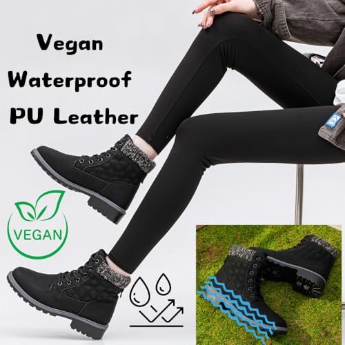 Women Work Hiking Boot - Hike Ankle Outdoor Non Slip Composite Construction Lightweight Waterproof Comfortable Black White3