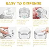 WOPPLXY 8 Pcs Airless Pump Jar, 0.5 Oz Empty Cream Jar Vacuum Bottle, Portable Refillable Airless Cosmetic Pump Container, Pump Moisturizer Container for Creams, Gels & LotionsLeak, Skincare Cream - Image 4