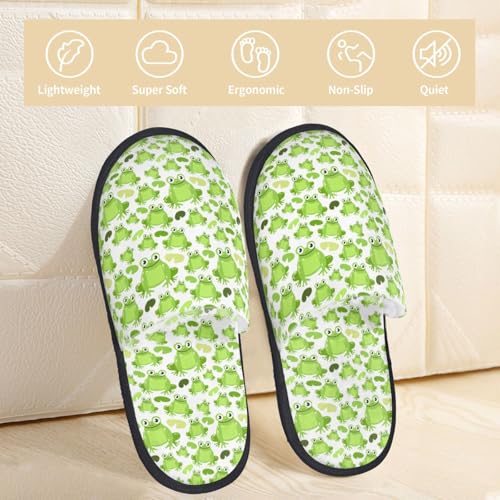Cute Frogs Print House Slippers For Women And Men,Soft Slippers With Memory Foam,Non-Slip Indoor Home Shoes2