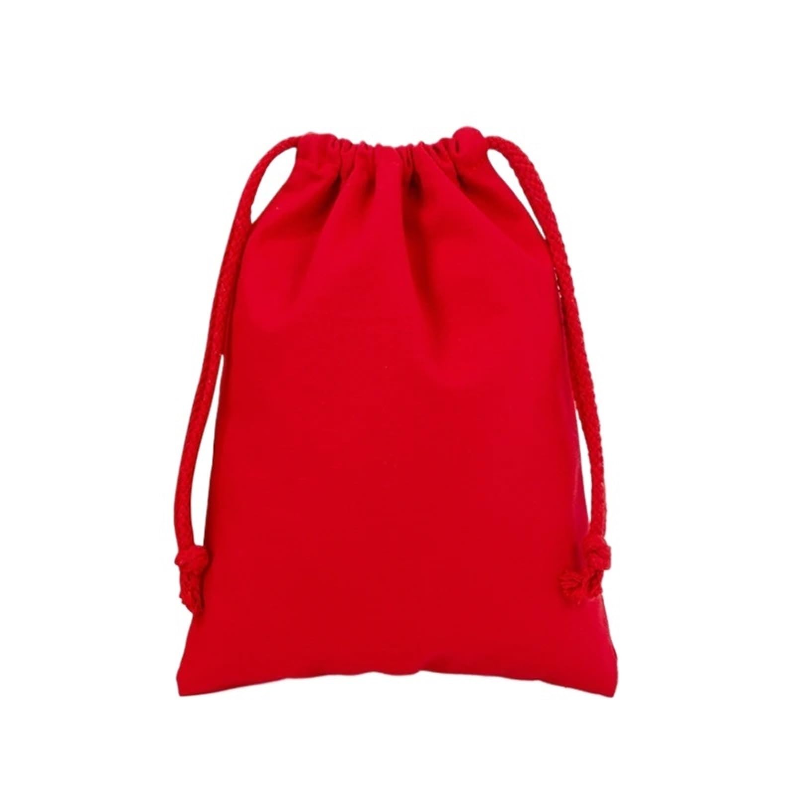 Linen Burlap Bag, Hessian Sack Drawstring Bags Multicolor Multiple Sizes(Red,13x16cm)