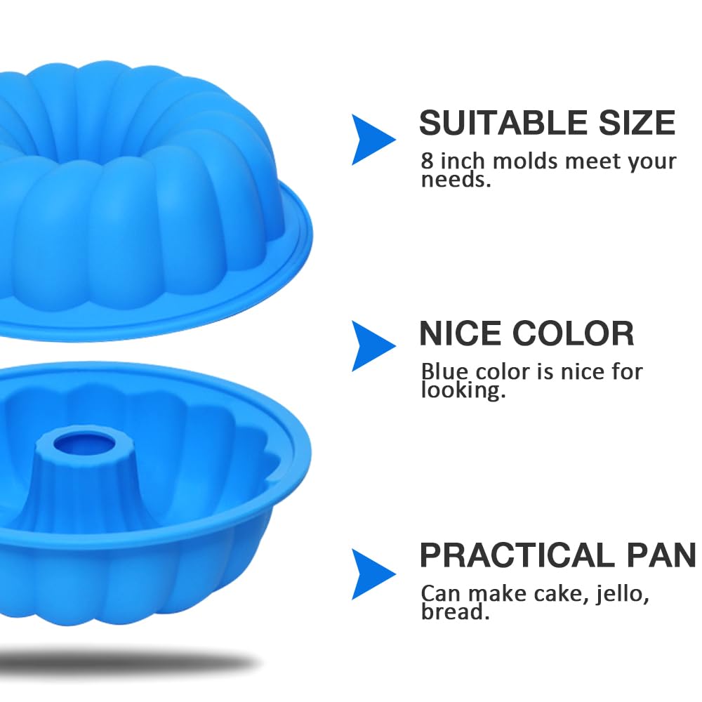 2 moldes para tartas de 8 pulgadas, color azul