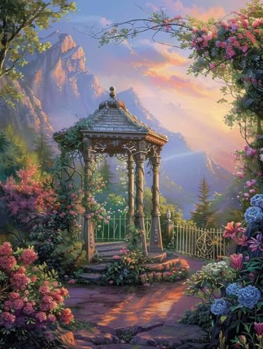 Pintar por números adultos paisaje de flores para descubrir el artista que llevas dentro de ti
