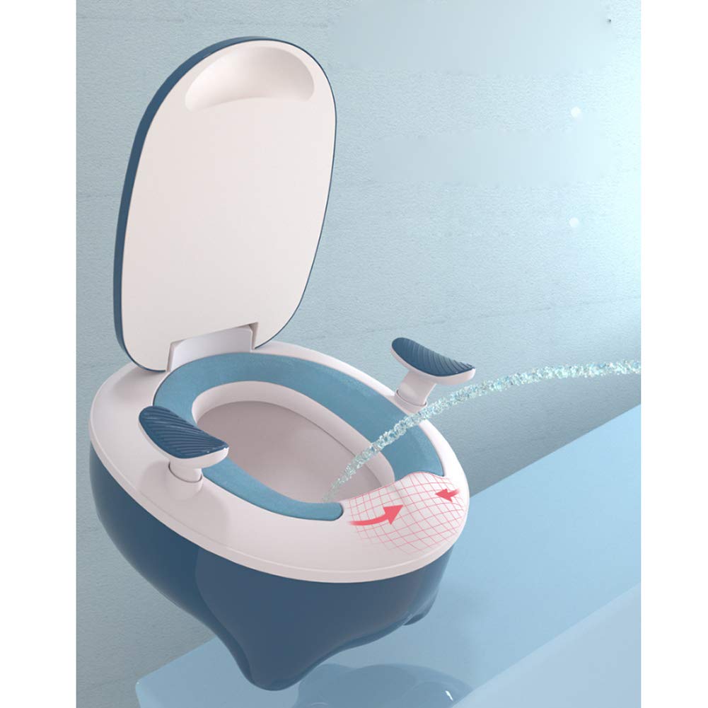Baby Töpfchen, Kinder-Toiletten Trainingssitz, Tragbare Abnehmbare Toiletten-Pu-Kissenbasis Rutschfest, Integriertes Clamshell-Design, Geeignet für Jungen und Mädchen Im Alter Von 1-6 Jahren