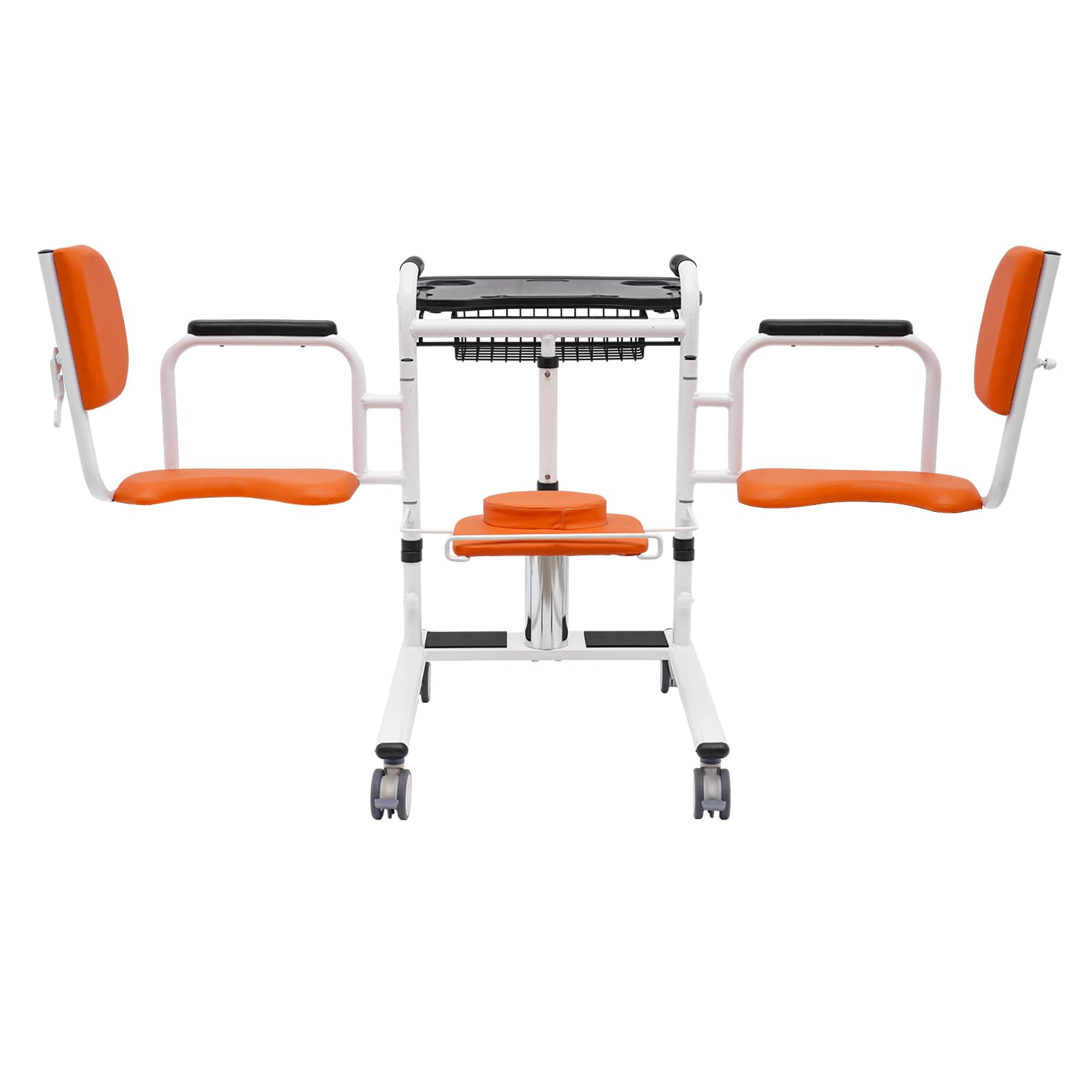 Chaise de transfert hydraulique pour patients - Hauteur réglable à 180° - Siège divisé avec roulettes - Pour les familles, les hôpitaux jusqu'à 150 kg