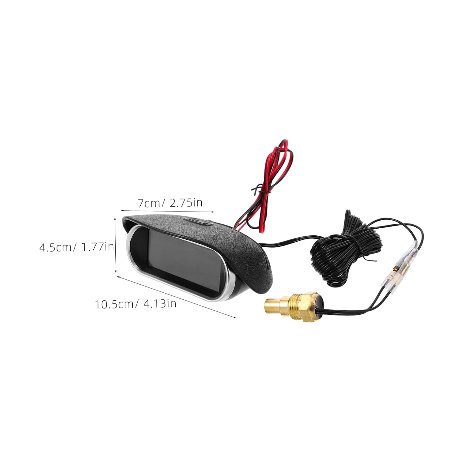 Digital Water Temperature and Voltage Gauge Combo with Simultaneous Monitoring and Digital Display 12v/24v Horizontal LCD Display, Plastic Material for Car and Truck for Daily