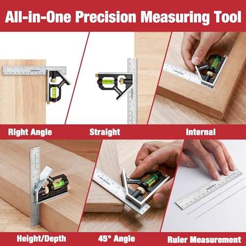 image for Arrow Fastener Arrow Combination Square, 6-Inch Combo Square with Stai