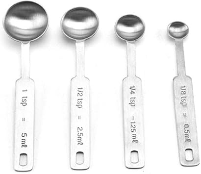 Amazon Lls計量スプーン おしゃれ 家庭用計量スプーンセット1 8tsp 1 4tsp 1 小さじ1tsp測定スプーンツールステンレス製のキッチンエイドパスタ 0721 Lls 計量スプーン 通販