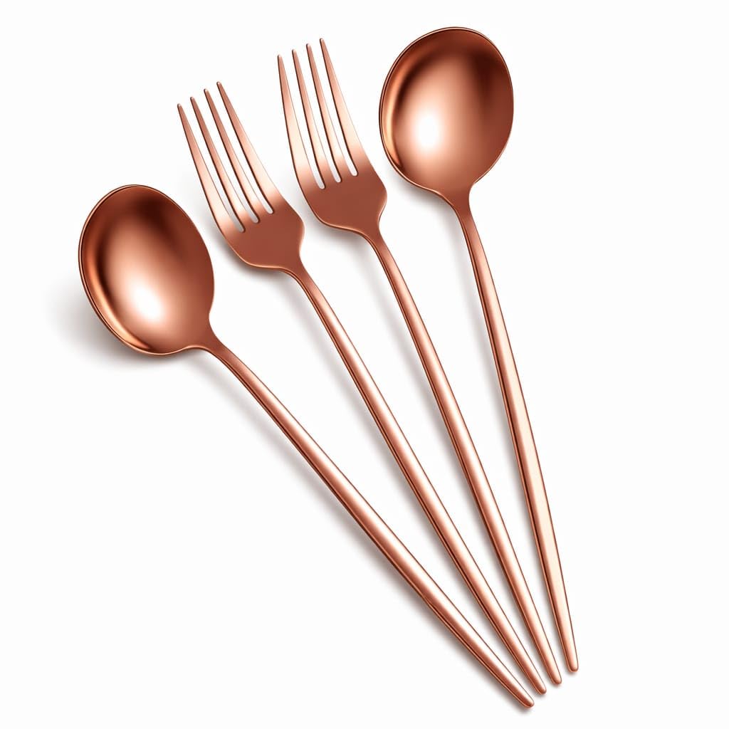 Matte Black Spoon & Fork Set - Stainless Steel Cutlery -27 Matte Black Spoon & Fork Set - Stainless Steel Cutlery -27