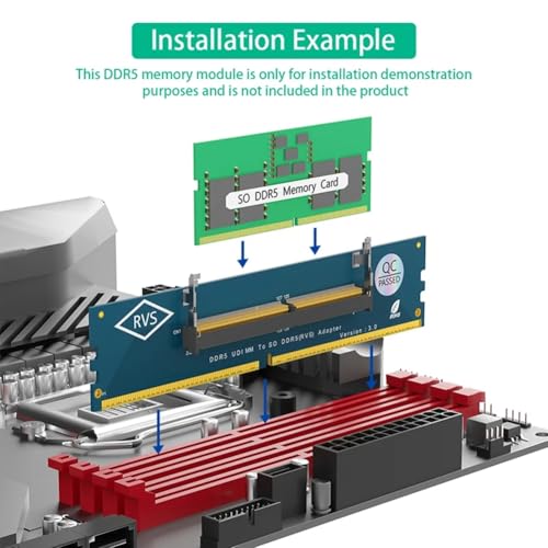Adaptador RAM SO DDR5 a Escritorio convertidor de memoria SO-DIMM a U-DIMM para PC 3