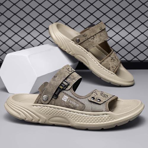 Men's non slip outdoor leisure beach sandals, breathable and comfortable, open toed hiking shoes4