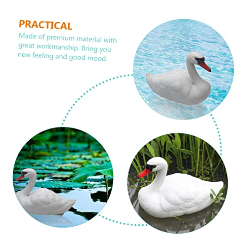 Yardwe Decoys Statues Bait Patio Art Deter Deterrent Duck For Sculpture Ornament Fake Lifelike Figurines Home Landscape Decorative White Country Lawn Office Pool Pet Simulation #TOP5