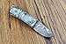 KUBEY Small Fatty Mini Damascus Pocket Knife,Abalone Handle,Drop Point,1-4/5 Inch Blade
