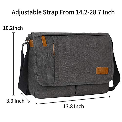 Estarer Messenger Bags For Men Women,13-14 Inch Laptop Water Resistant Shoulder Crossbody Bookbag Canvas Satchel #TOP5