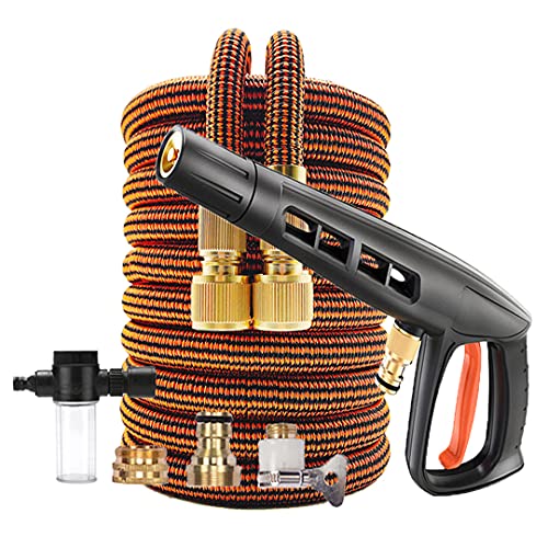 Pressure Garden Hose Water Gun Power Sprinkler Car Washer Hoses Foam Pot Pipe Cleaning Household Gardening Tools hose and Foam Pot 3 75FT