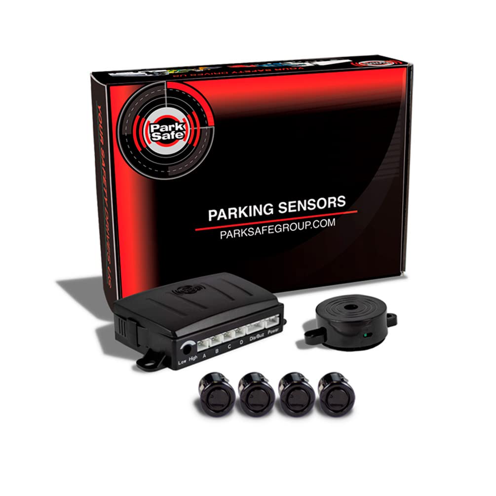 ParkSafe Radar recul universel (compatibles de crochet d'attelage) avec 4 Capteurs/Buzzer (signal sonore) (12/24V)