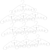 Vista 1 de CHILDWEET Jean Hanger - Percha para bufandas, 10 piezas, ondulada, PP, color blanco, antideslizante, estante de secado para rotar, ganchos