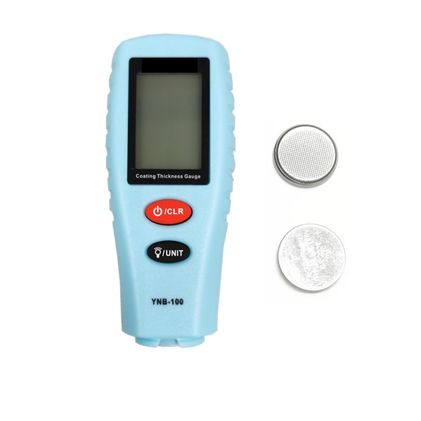 10ps cyfrowy Mini miernik grubości lakieru samochodowego miernik grubości lakieru Tester grubości lakieru z podświetleniem YNB-100(Blue with Battery)