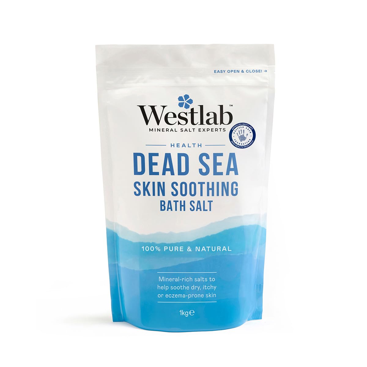Westlab Dead Sea Salt Stand Up Resealable Pouch 1Kg