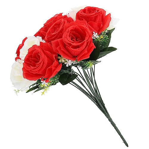 Alipis Fiori Artificiali Per Cimitero Bouquet Per Tomba Colori Brillanti Per Funerali e Commemorazioni Facili Da Mantenere e Duraturi