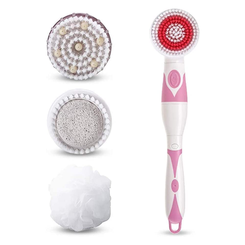 TERRIFI Electric Spin Massage Shower Brush Bath SPA Cleaning Waterproof Back Scrubber Long Handle Bathing Bathroom Cleaning Spa Massage Shower Scrubber Brush Accessories 2022 New