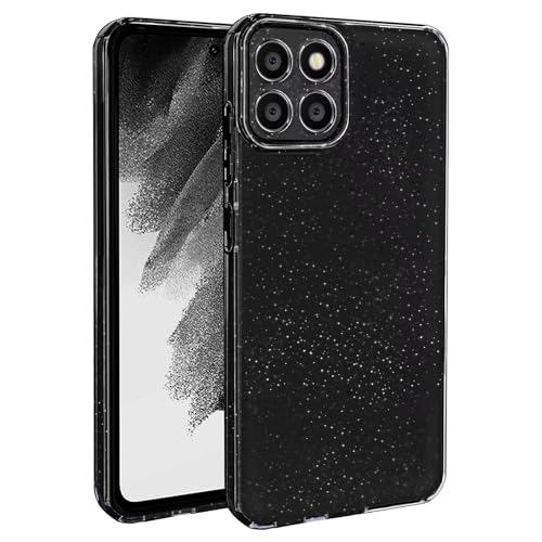 Cover Glitter per Honor X8b Custodia Brillantini per Paraurti Protettiva Antiurto Carino Scintillante con Donne e Ragazze per X8b Nero