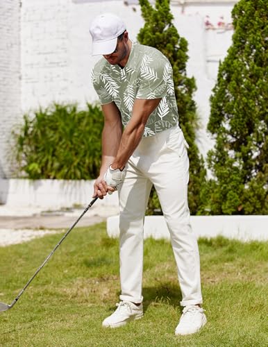 Image of COOFANDY Men's Polo Shirt Golf Quick Dry Performance Short Sleeve Moisture Wicking Athletic Polo Collared Tennis T-Shirt