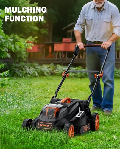 Image of 40V 19 inch Cordless Lawn Mower, Brushless Push Lawn Mower w / 13.2Gal Bag, 98% Grass Collection, 3-Step Quicker Foldable, 6-Position Height Adjustment Meets Various Cutting Needs