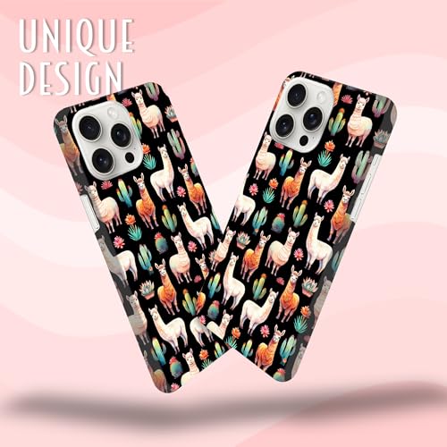 Coque iPhone 15 Pro Max motif lama cactus pour votre été