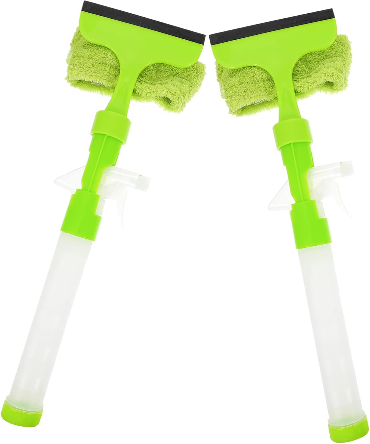CHILDWEET 2pcs Window Cleaning Squeegee Kit Outdoor Window Cleaner Microfiber Glass Cleaner Professional Cleaning Tool Car Windshield Wiper