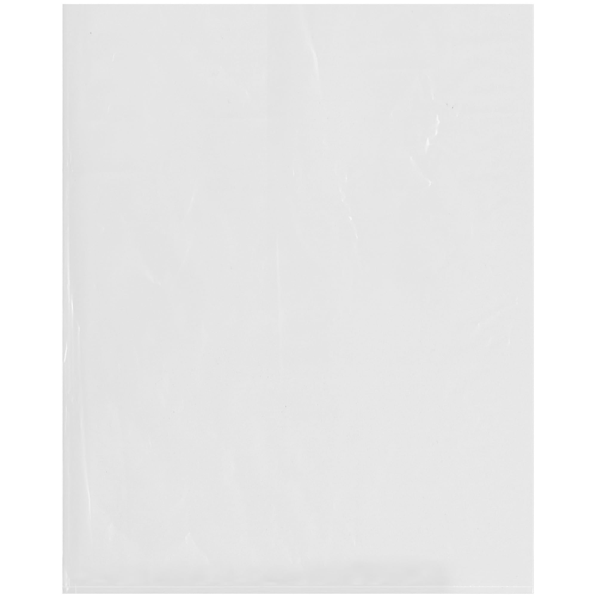Plymor 16" x 20" (Pack of 100), 2 Mil Flat Open Clear Plastic Poly Bags