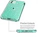 Casetego Compatible with iPhone 11 Case,360 Full Body Dual Layer Slim Crystal Transparent Case with Built-in Screen Protector for Apple iPhone 11 6.1 inch,Glitter Green Crystal