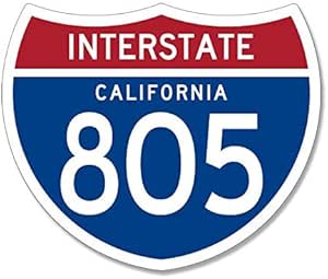 Amazon.com: MAGNET Interstate 805 Sign Shaped Magnetic Sticker ...