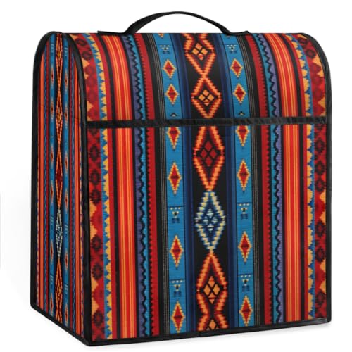 Coffee Maker Cover Aztec Texture Kitchen Appliance Covers Small Appliance Covers Blender Cover Juicer Cover Dust Covers for Kitchen Appliances with Top Handle and Pockets,Washable,B367