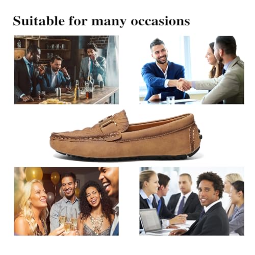 Asifn Mens Business Loafers Formal Casual Dress Shoes Comfortable Walking Flat Non-Slip Moccasins4