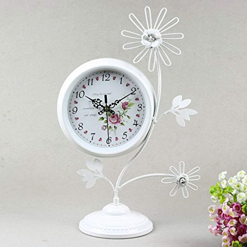 Reloj de péndulo silencioso GZ en hierro forjado retro con mecanismo mudo para dormitorio